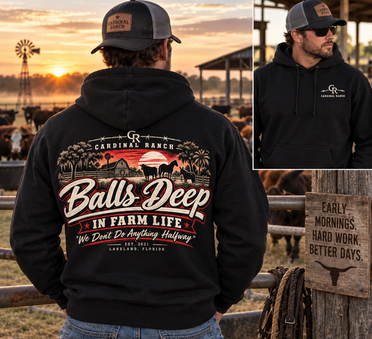 Balls Deep in Farm Life Unisex Hoodie
