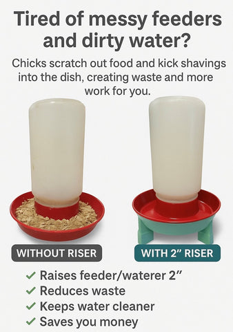 Chick Feed/Waterer 2" Risers